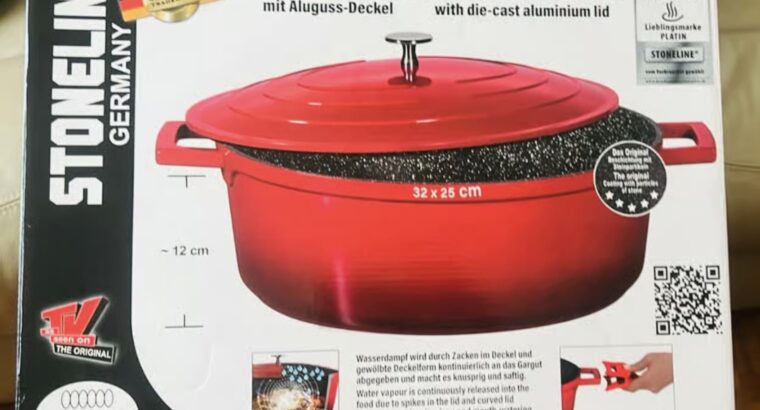 หม้ออบแบบเหนี่ยวนำไฟฟ้า STONELINE พร้อมฝาอลูมิเนียมหล่อขึ้นรูป STA