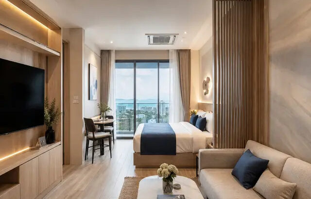 Studio 29.75 sqm in Seaspire Jomtien — Floor 32, Foreign Quota