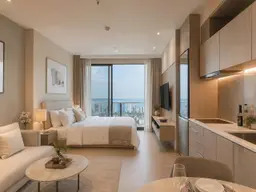Studio 29.75 sqm in Seaspire Jomtien — Floor 32, Foreign Quota